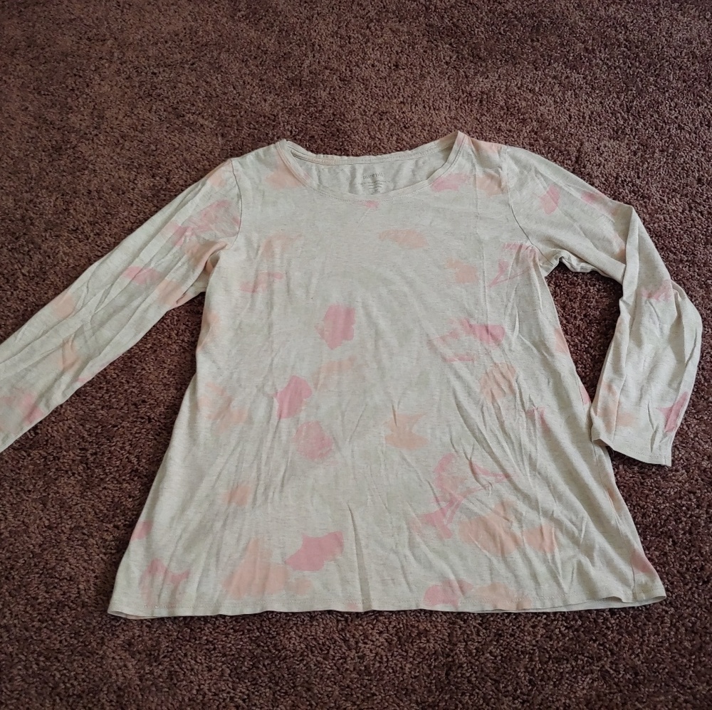 Pure Jill print long 3/4 sleeve 100% cotton shirt